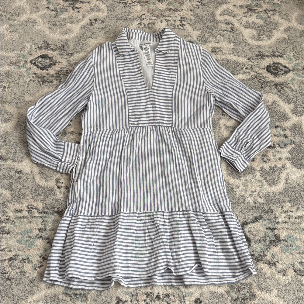 Tommy Bahama St. Lucia Striped Linen Blend Dress